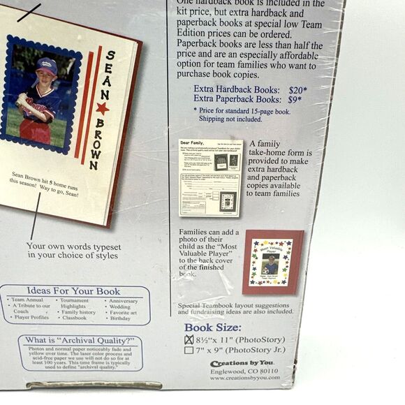 Photo Story Publish Your Memories Book 8.5” x 11" Team Edition Creations by You - Picture 3 of 7